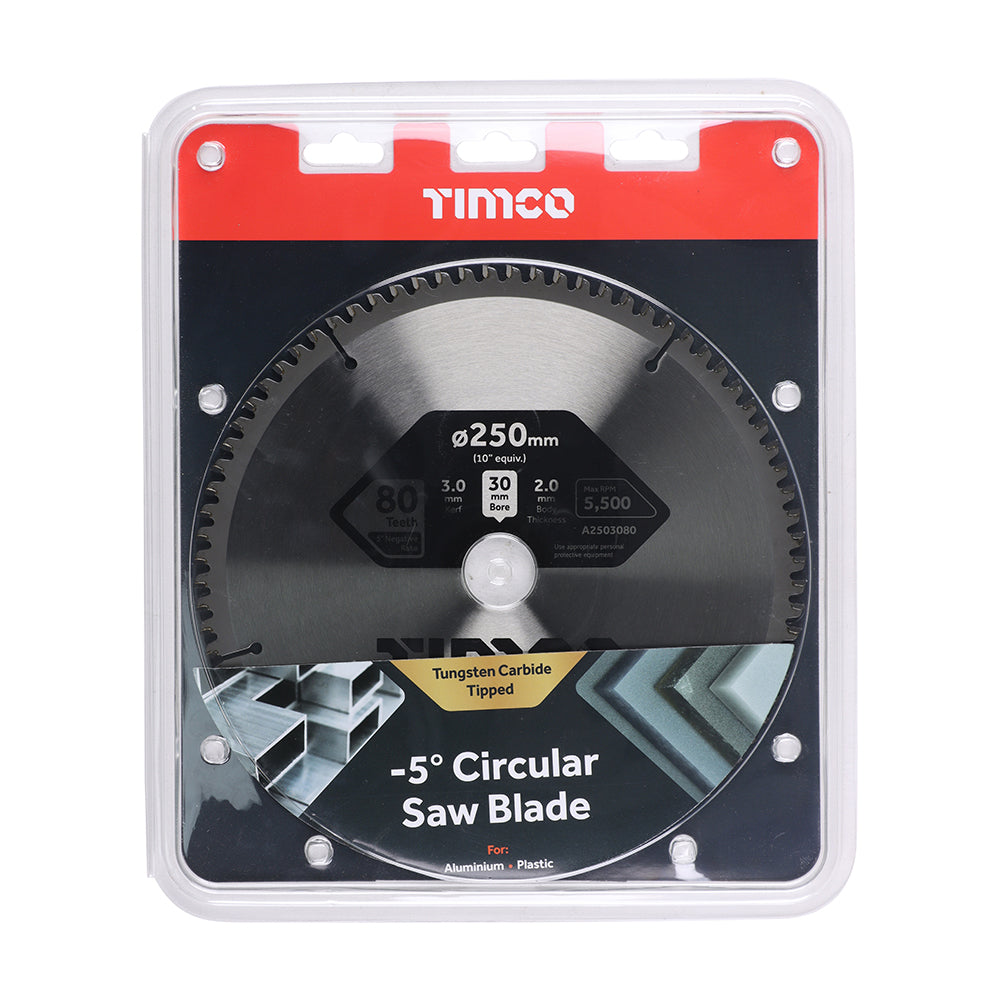 '-5° Circular Saw Blade | 250 x 30 x 80T additional image 2