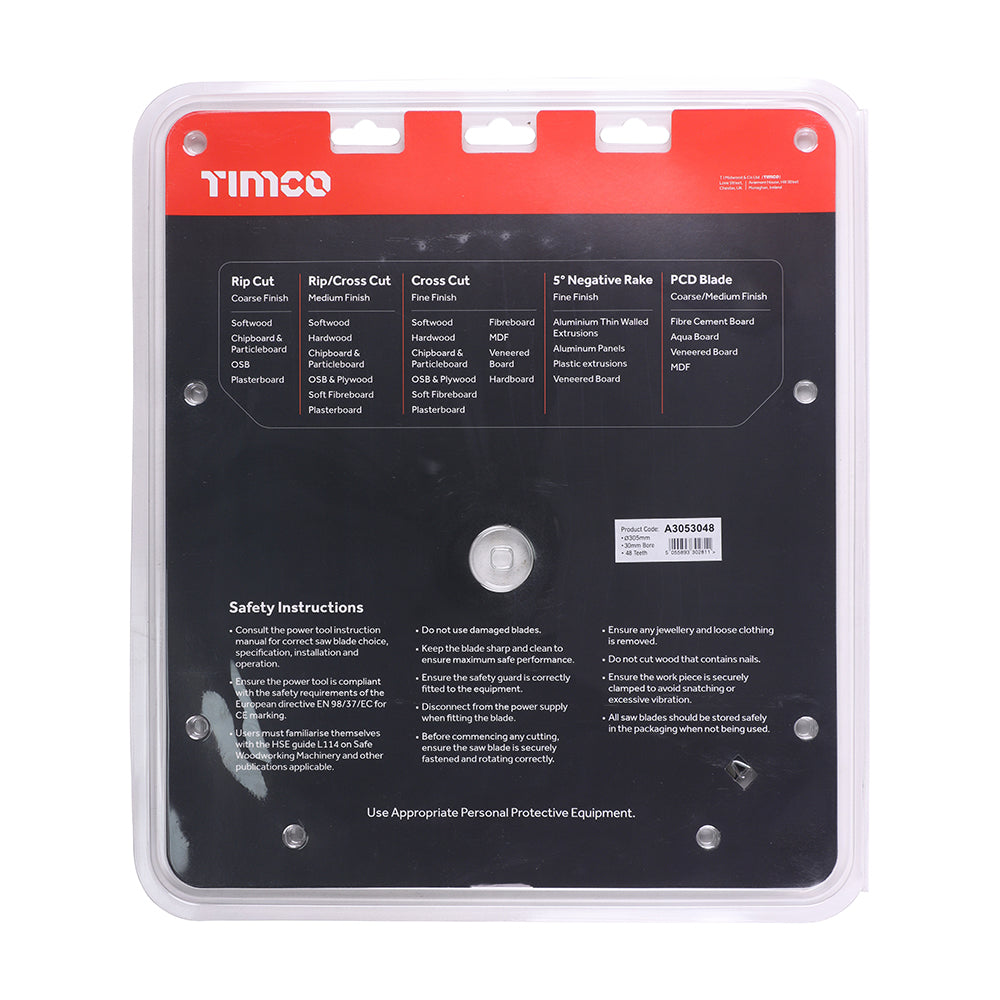 '-5° Circular Saw Blade | 305 x 30 x 48T additional image 3