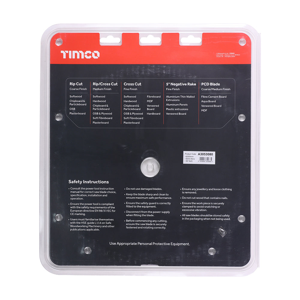 '-5° Circular Saw Blade | 305 x 30 x 80T additional image 3