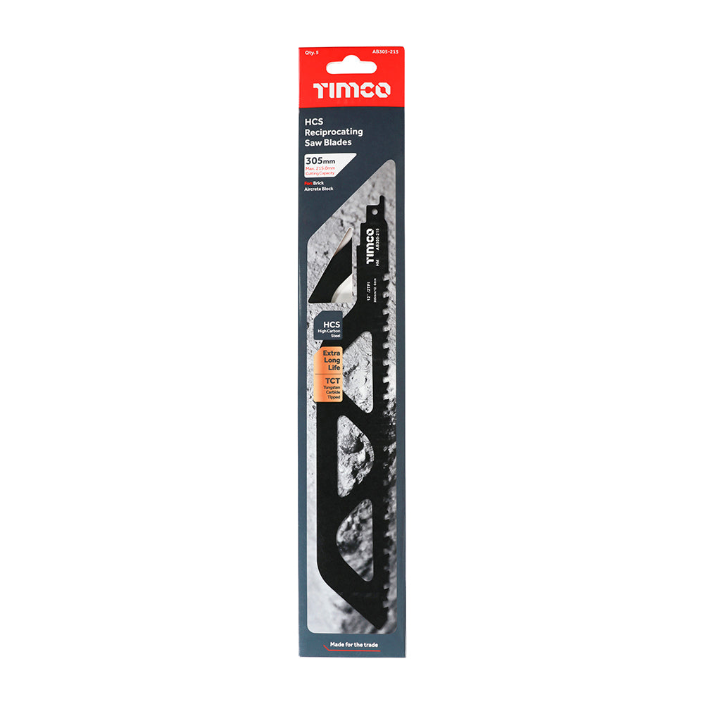 Reciprocating Saw Blades - Block / Brick Cutting - Tungsten Carbide Tipped Blade - S1243HM additional image 2