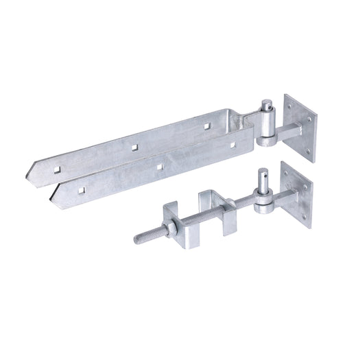 Adjustable Hinge Set With Hook On Plate - Hot Dipped Galvanised | 450mm product image