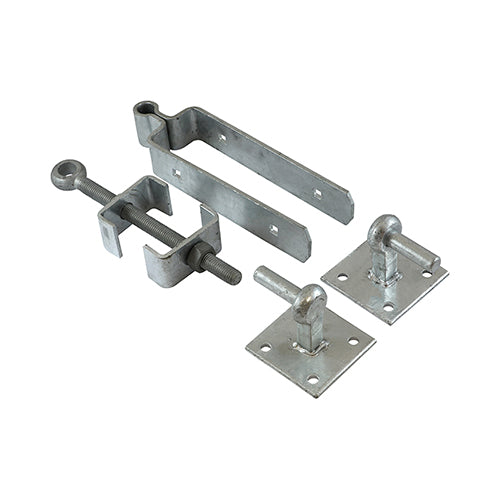 Adjustable Hinge Set With Hook On Plate - Hot Dipped Galvanised | 600mm product image