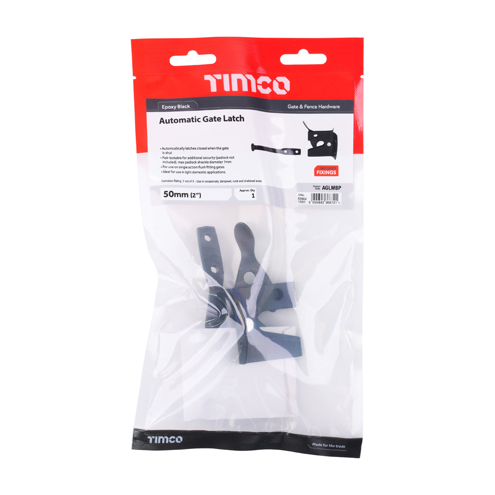 Automatic Gate Latch - Black | 2" | Bag | 1 Each | AGLMBP additional image 3