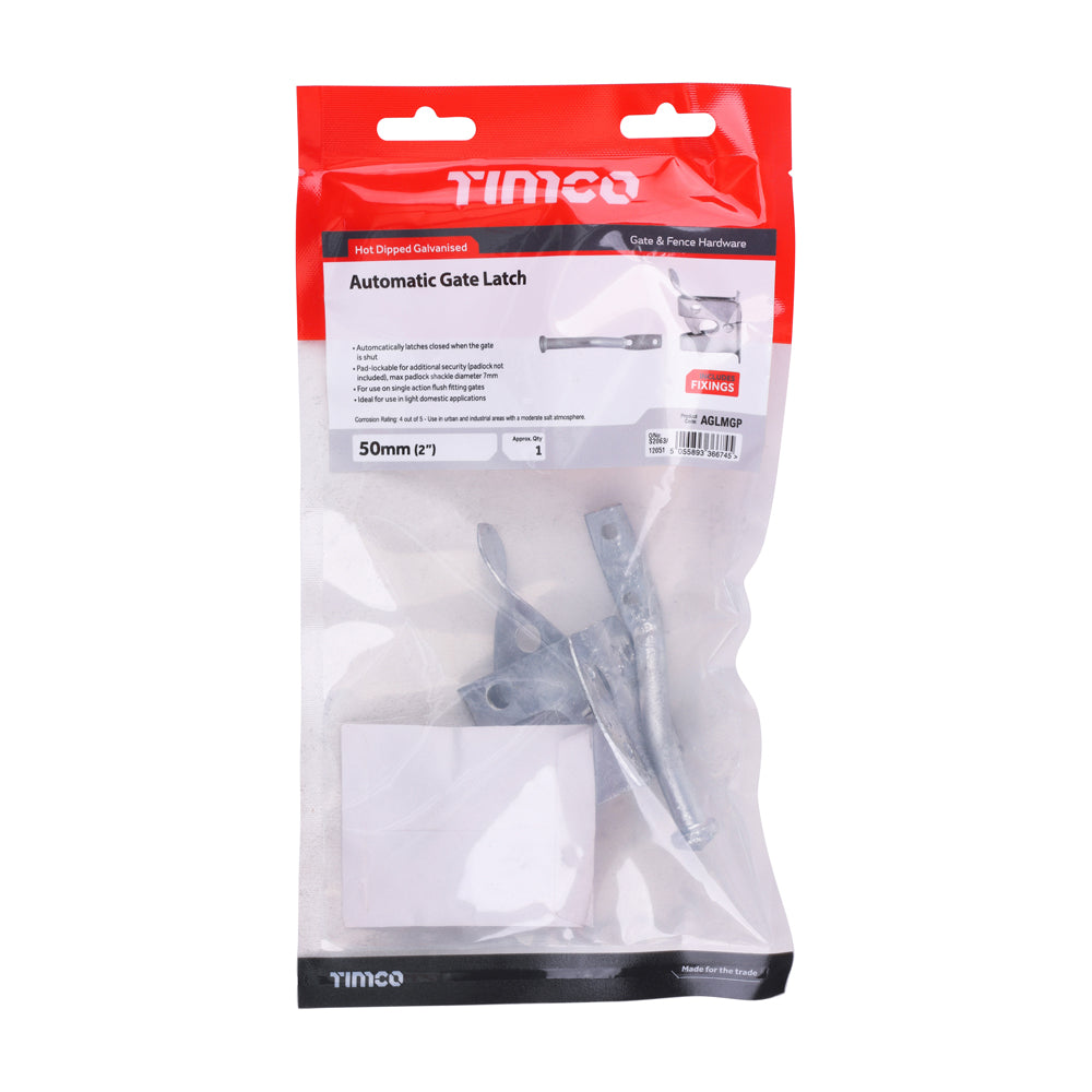 Automatic Gate Latch - Hot Dipped Galvanised | 2" | Bag | 1 Each | AGLMGP additional image 2