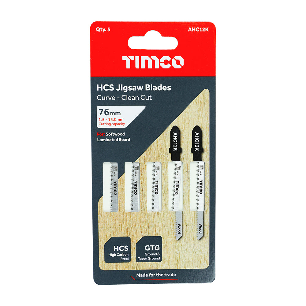 Jigsaw Blades - Wood Cutting - HCS Blades - T101AO additional image 2