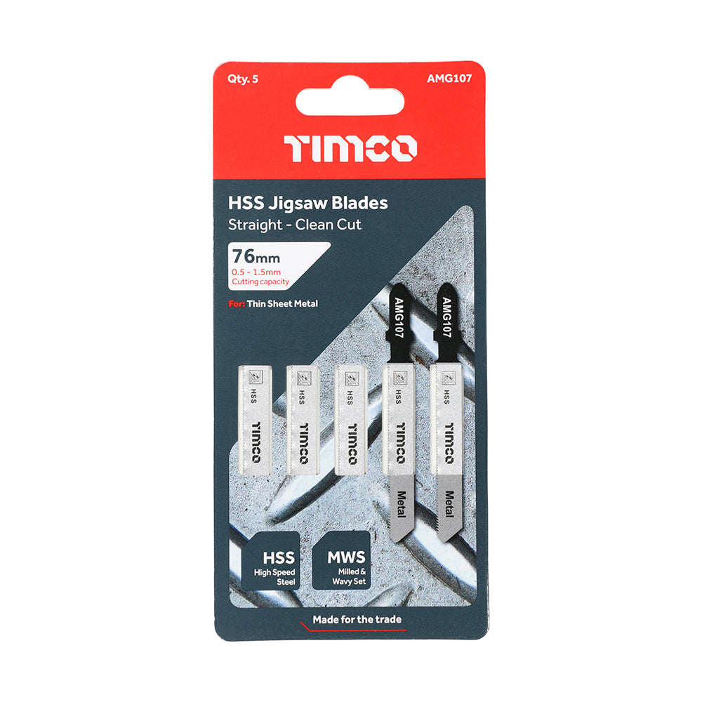 Jigsaw Blades - Metal Cutting - HSS Blades - T118G additional image 2