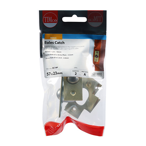 Bales Catches - Electro Brass | 19mm | TIMpac additional image 2