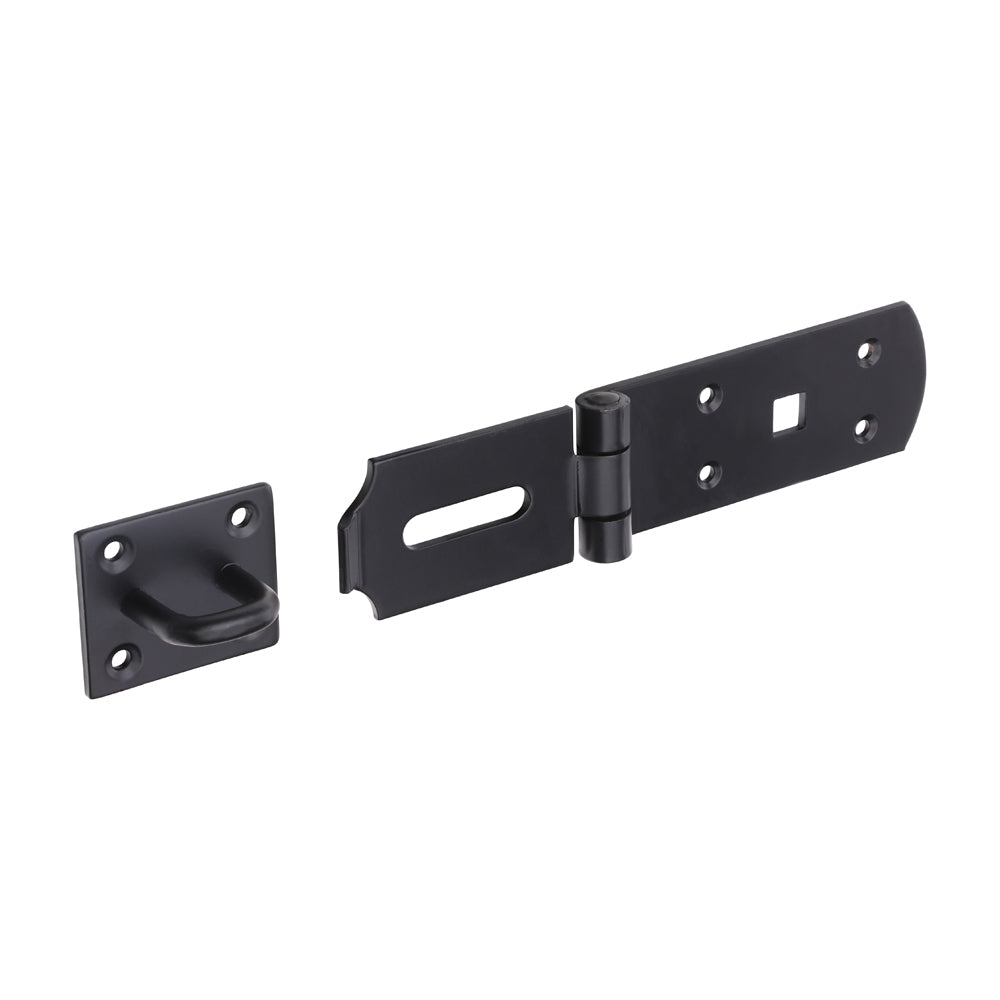 Secure Bolt On Hasp & Staple - Heavy Duty - Black | 10" | Bag | 1 Each | BHS10BP product image