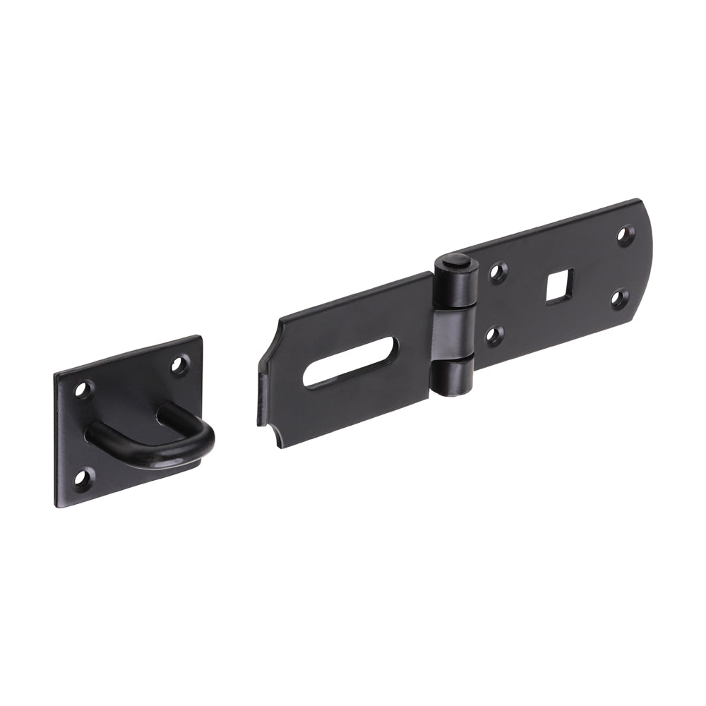 Secure Bolt On Hasp & Staple - Heavy Duty - Black | 8" | Bag | 1 Each | BHS8BP product image