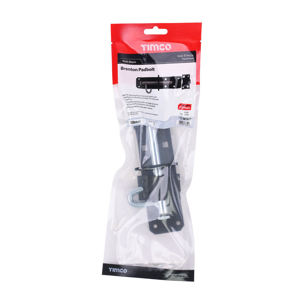 Brenton Padbolt - Black | 6" | Bag | 1 Each | BP6BP additional image 2