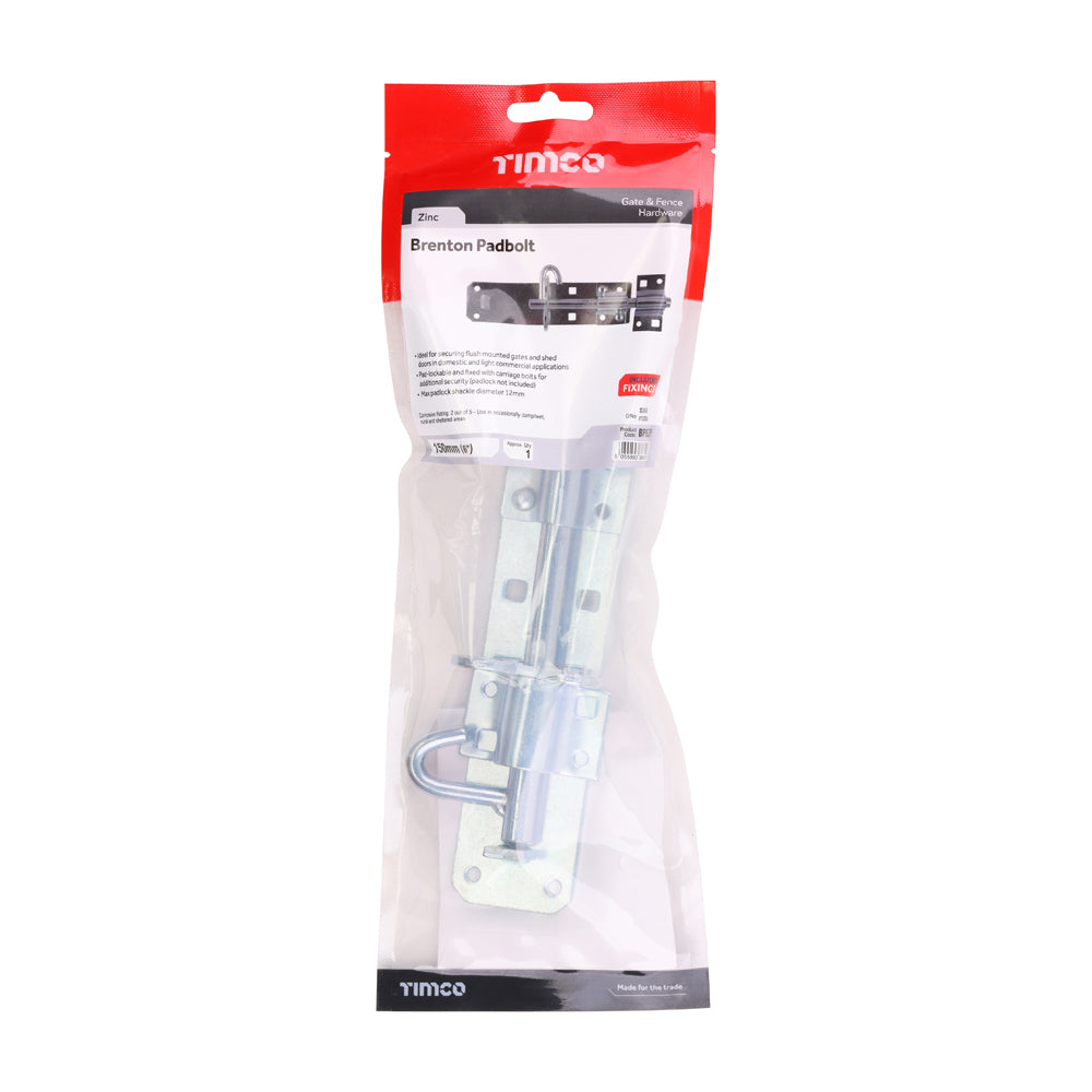 Brenton Padbolt - Zinc | 6" | Bag | 1 Each | BP6ZP additional image 2