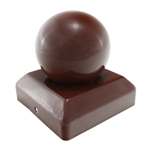 Ball Fence Post Cap - Oxide Red | 100mm product image