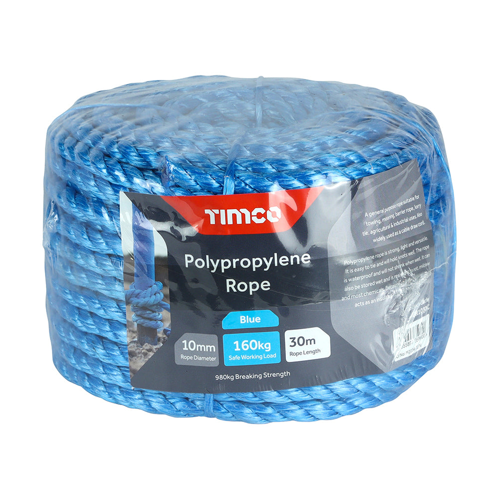 Polypropylene Rope - Blue - Coil | 10mm x 30m product image