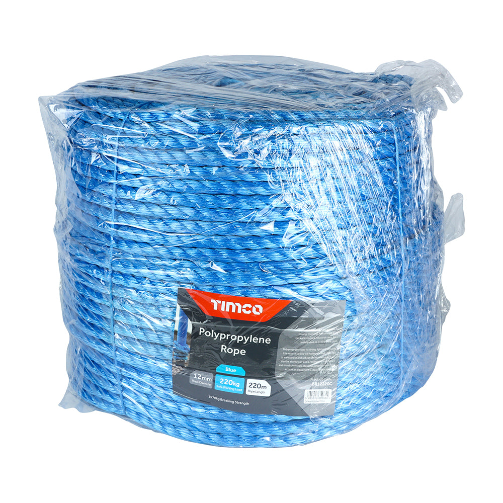 Polypropylene Rope - Blue - Long Coil | 12mm x 220m product image