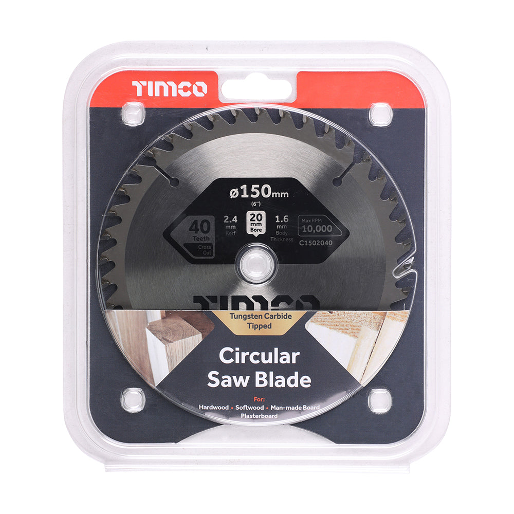 Circular Saw Blade - Trimming/Crosscut - Medium/Fine | 150 x 20 x 40T additional image 2