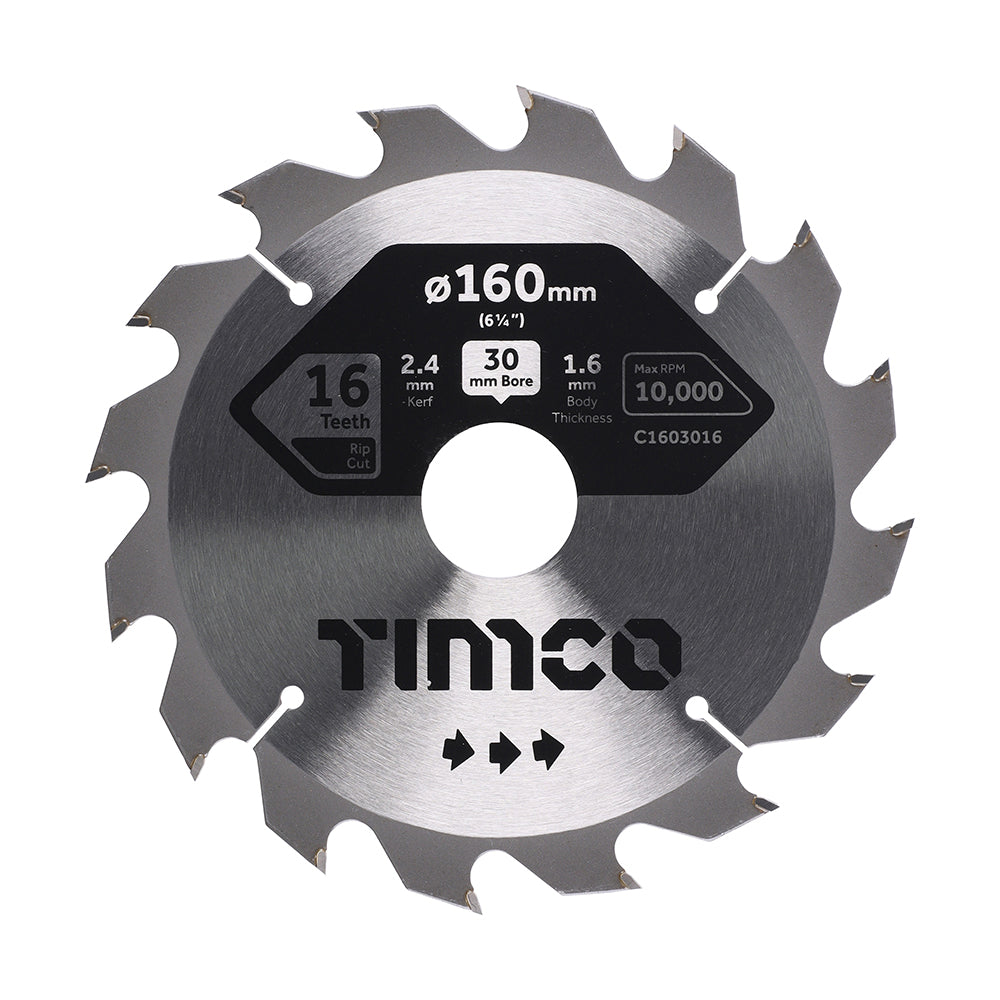 Circular Saw Blade - General Purpose - Coarse/Medium | 160 x 30 x 16T product image