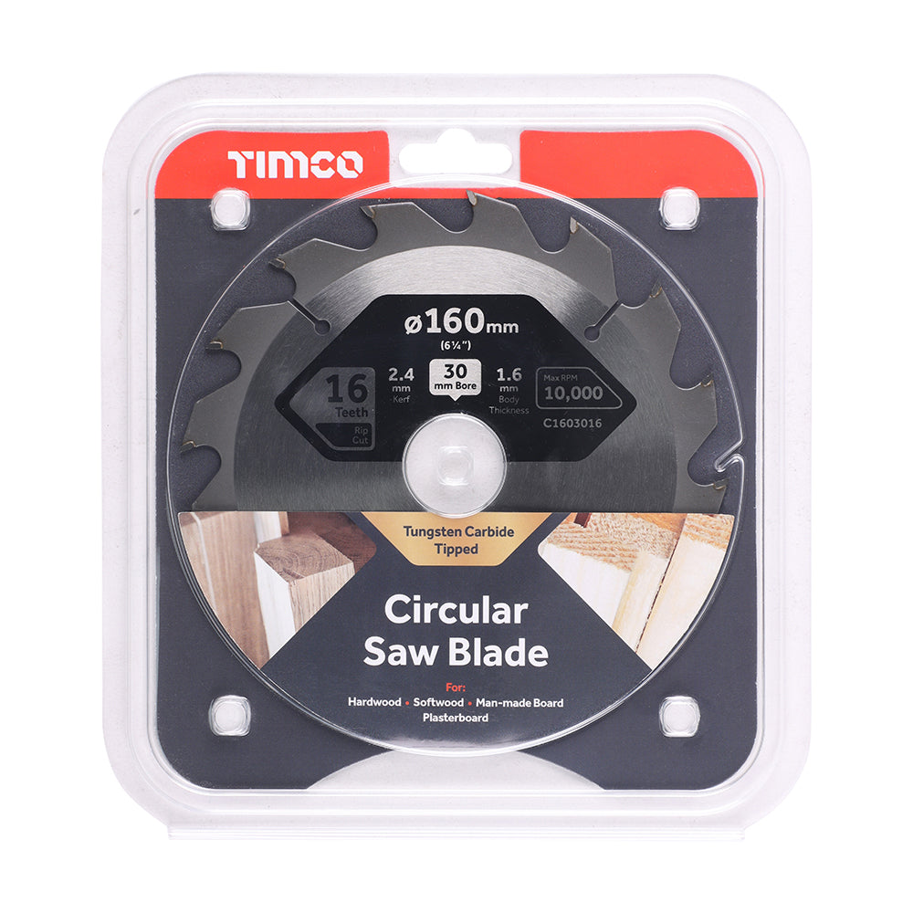 Circular Saw Blade - General Purpose - Coarse/Medium | 160 x 30 x 16T additional image 2