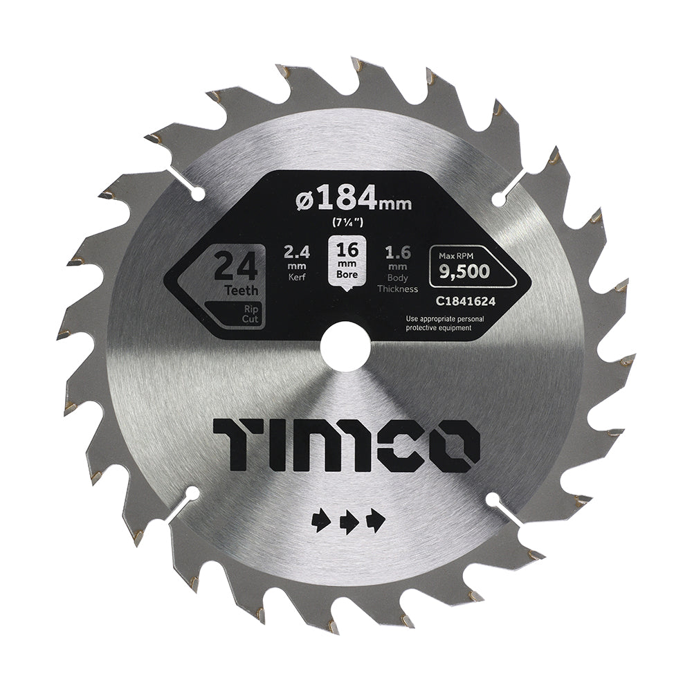 Circular Saw Blade - General Purpose - Coarse/Medium | 184 x 16 x 24T product image