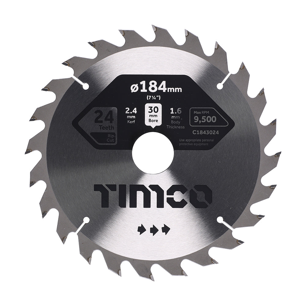 Circular Saw Blade - General Purpose - Coarse/Medium | 184 x 30 x 24T product image