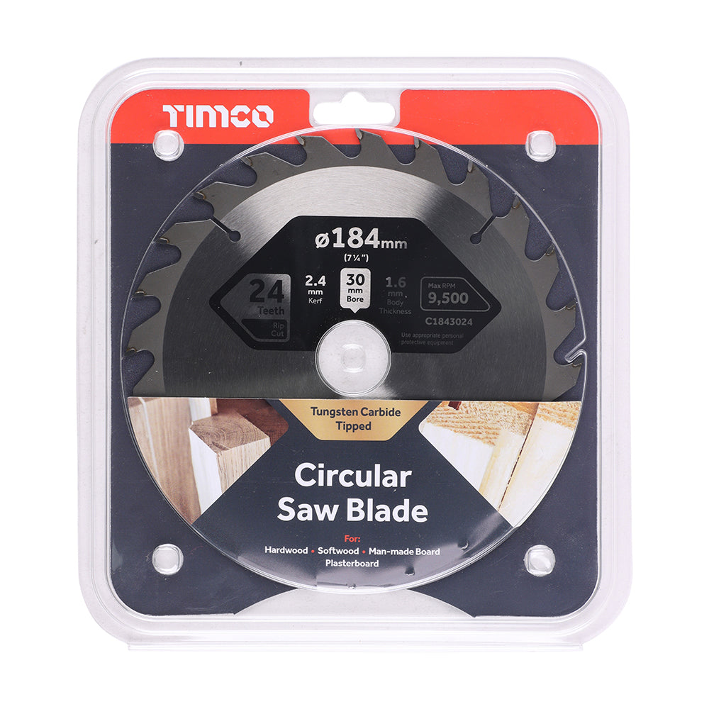 Circular Saw Blade - General Purpose - Coarse/Medium | 184 x 30 x 24T additional image 2