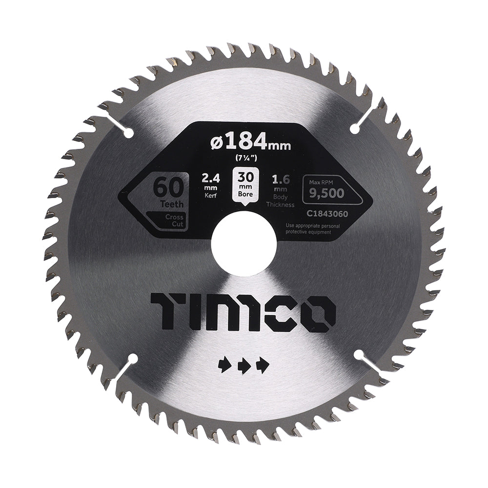 Circular Saw Blade - Fine Trim/Finishing - Extra Fine | 184 x 30 x 60T product image