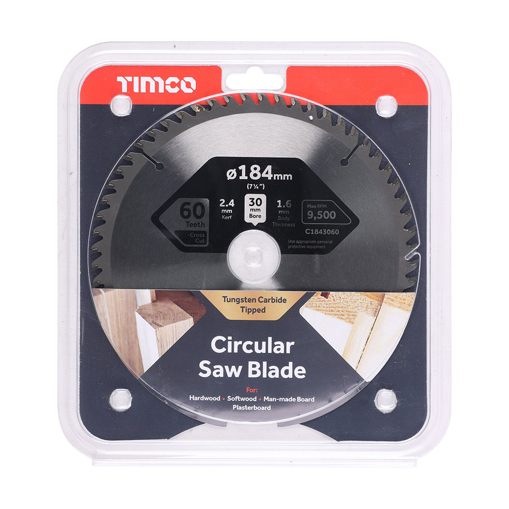 Circular Saw Blade - Fine Trim/Finishing - Extra Fine | 184 x 30 x 60T additional image 2