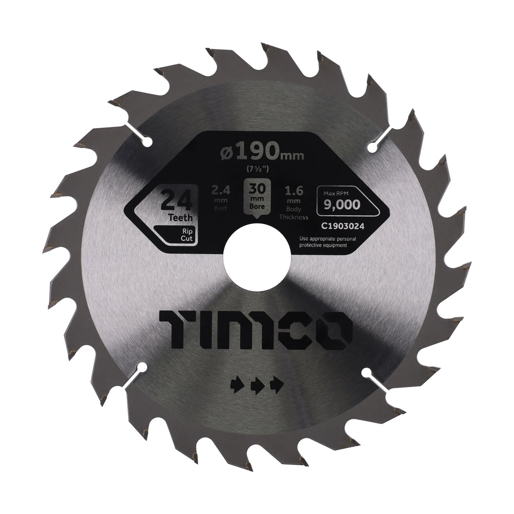 Circular Saw Blade - General Purpose - Coarse/Medium | 190 x 30 x 24T product image