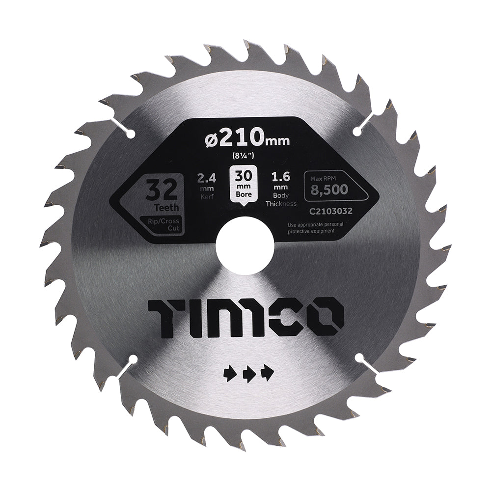 Circular Saw Blade - General Purpose - Coarse/Medium | 210 x 30 x 32T product image