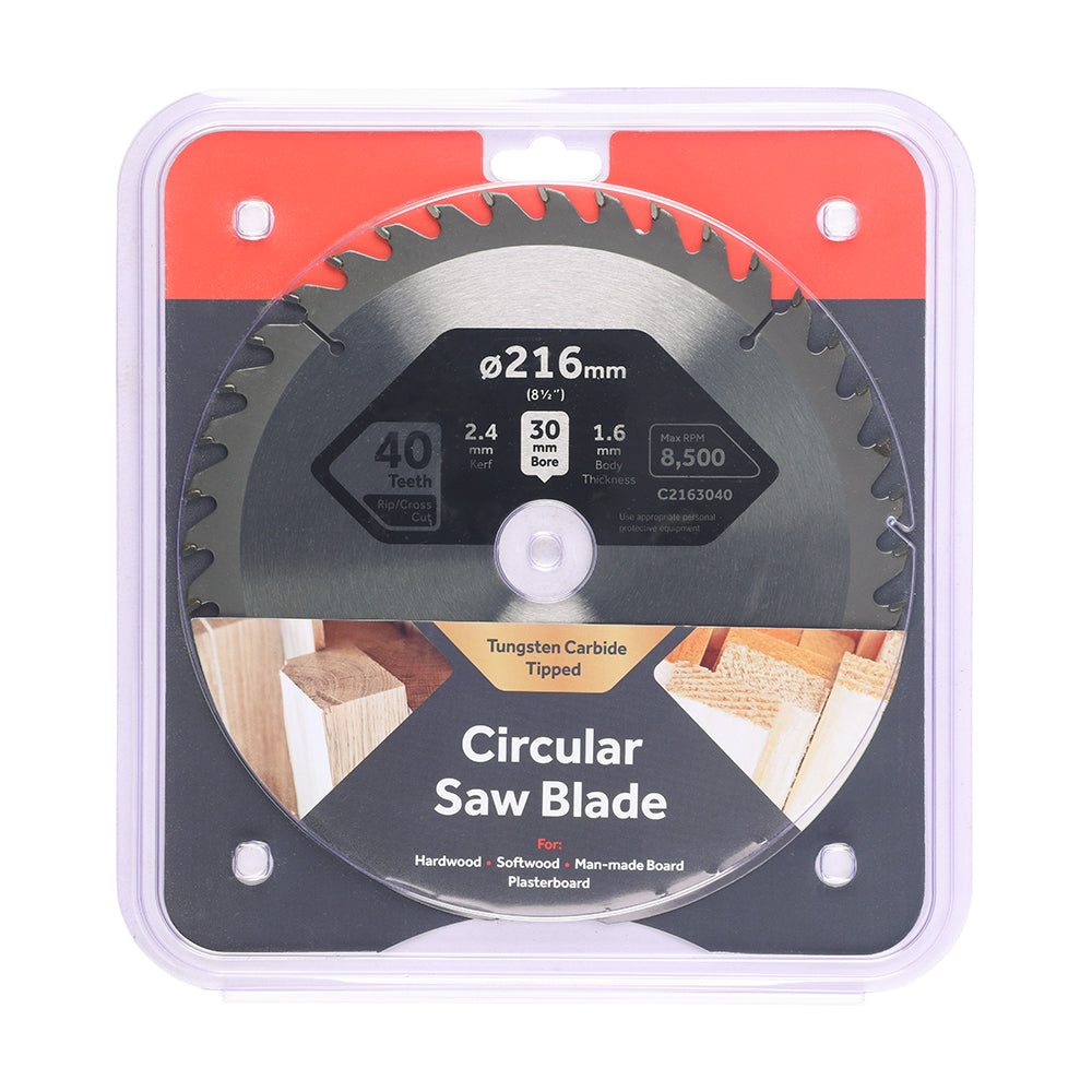 Circular Saw Blade - Trimming/Crosscut - Medium/Fine | 216 x 30 x 40T additional image 2