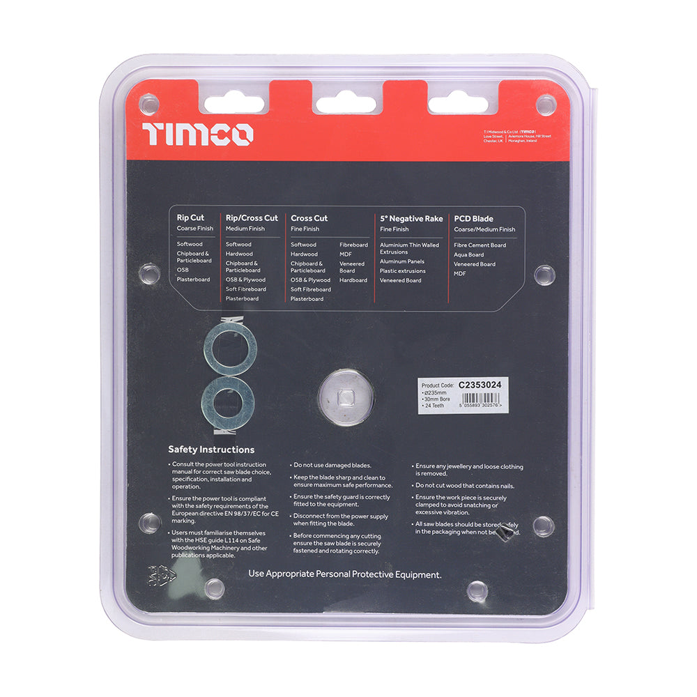 Circular Saw Blade - General Purpose - Coarse/Medium | 235 x 30 x 24T additional image 3