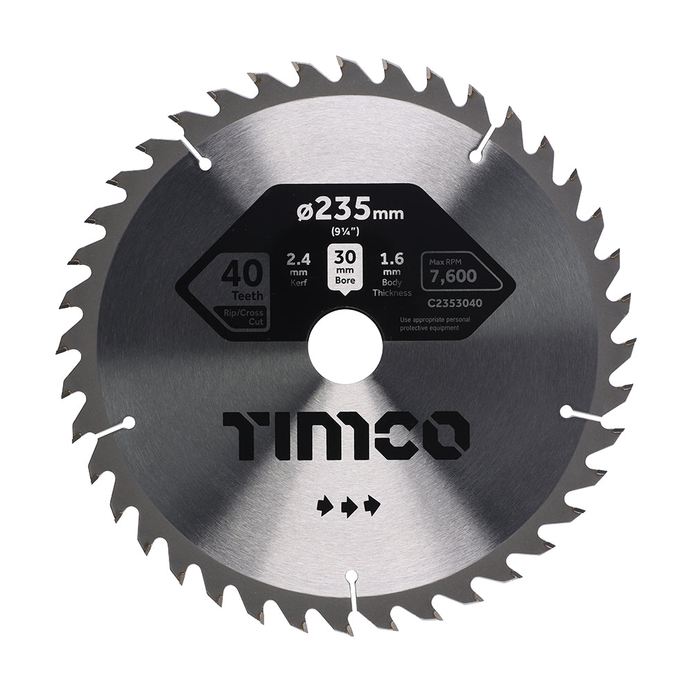 Circular Saw Blade - General Purpose - Coarse/Medium | 235 x 30 x 40T product image