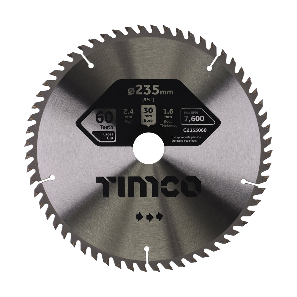 Circular Saw Blade - Trimming/Crosscut - Medium/Fine | 235 x 30 x 60T product image