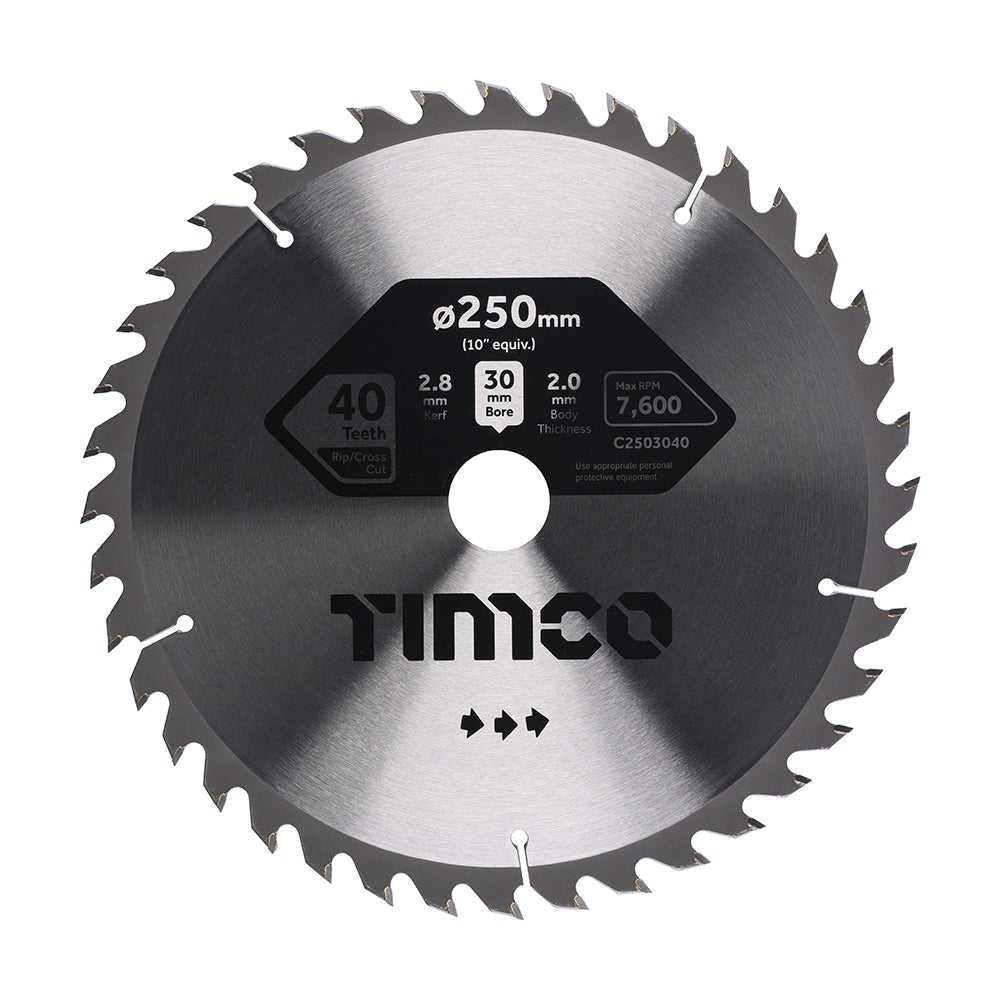 Circular Saw Blade - Combination - Medium | 250 x 30 x 40T product image