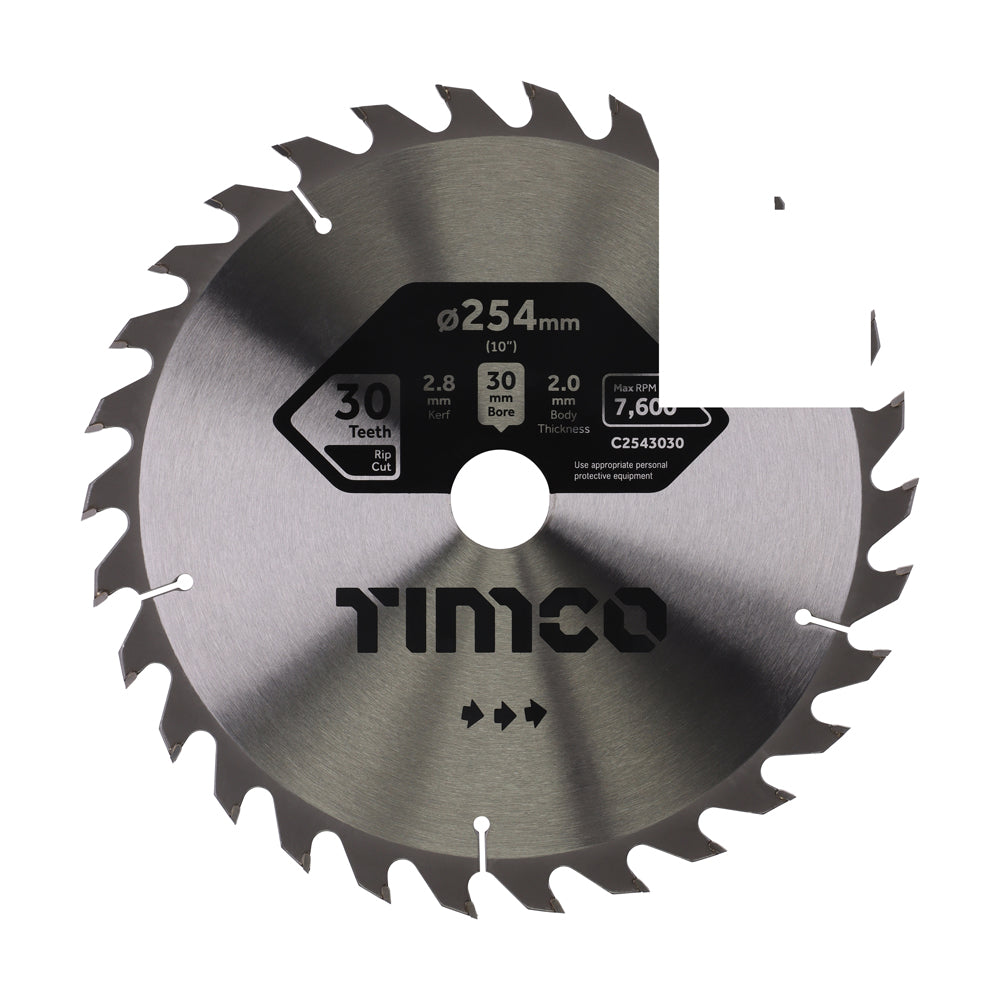 Circular Saw Blade - General Purpose - Coarse/Medium | 254 x 30 x 30T product image