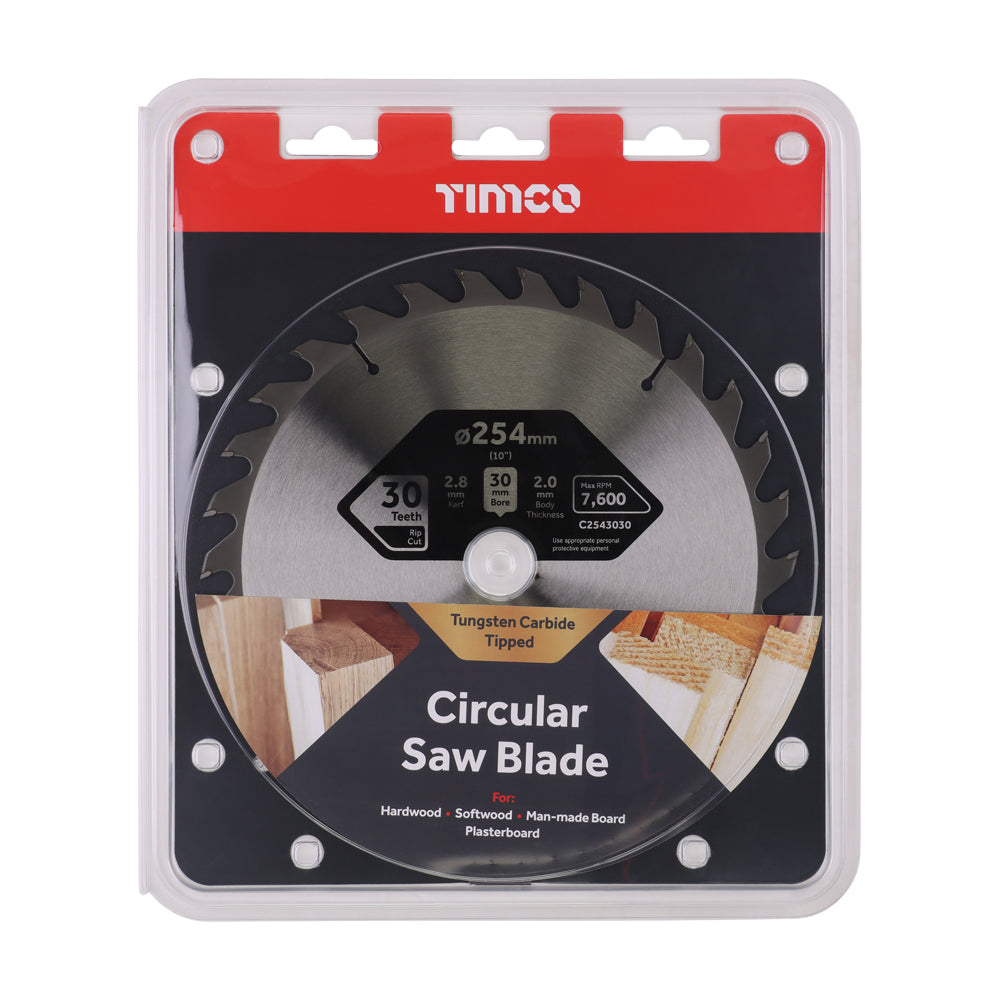 Circular Saw Blade - General Purpose - Coarse/Medium | 254 x 30 x 30T additional image 2