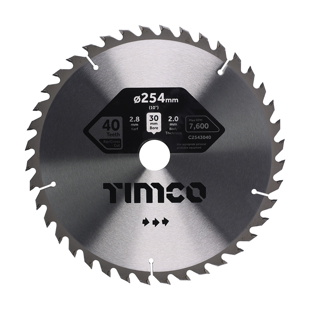 Circular Saw Blade - Combination - Medium | 254 x 30 x 40T product image