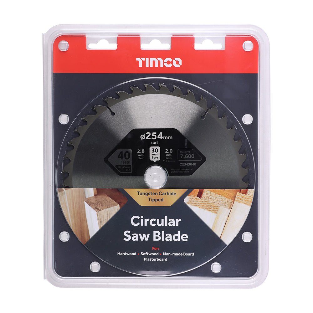 Circular Saw Blade - Combination - Medium | 254 x 30 x 40T additional image 2