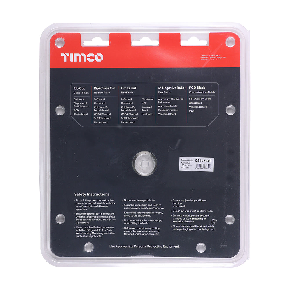 Circular Saw Blade - Combination - Medium | 254 x 30 x 40T additional image 3