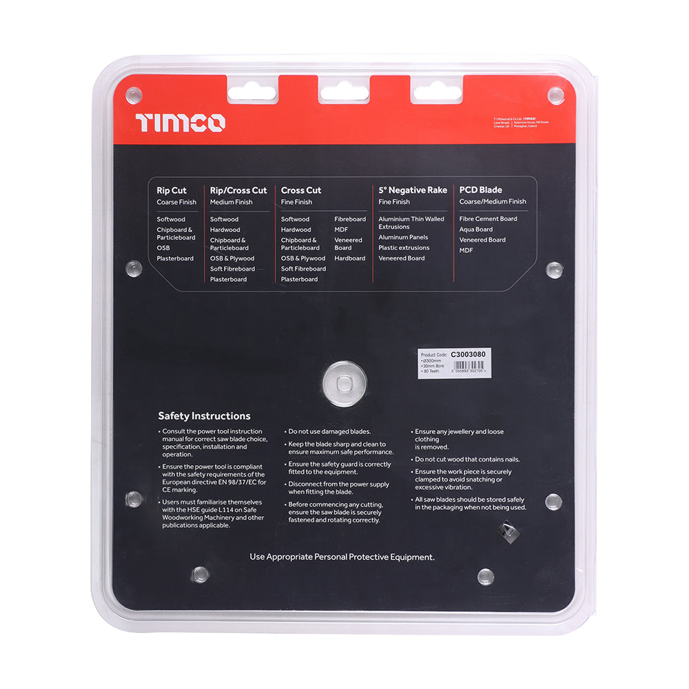 Circular Saw Blade - Trimming/Crosscut - Medium/Fine | 300 x 30 x 80T additional image 3