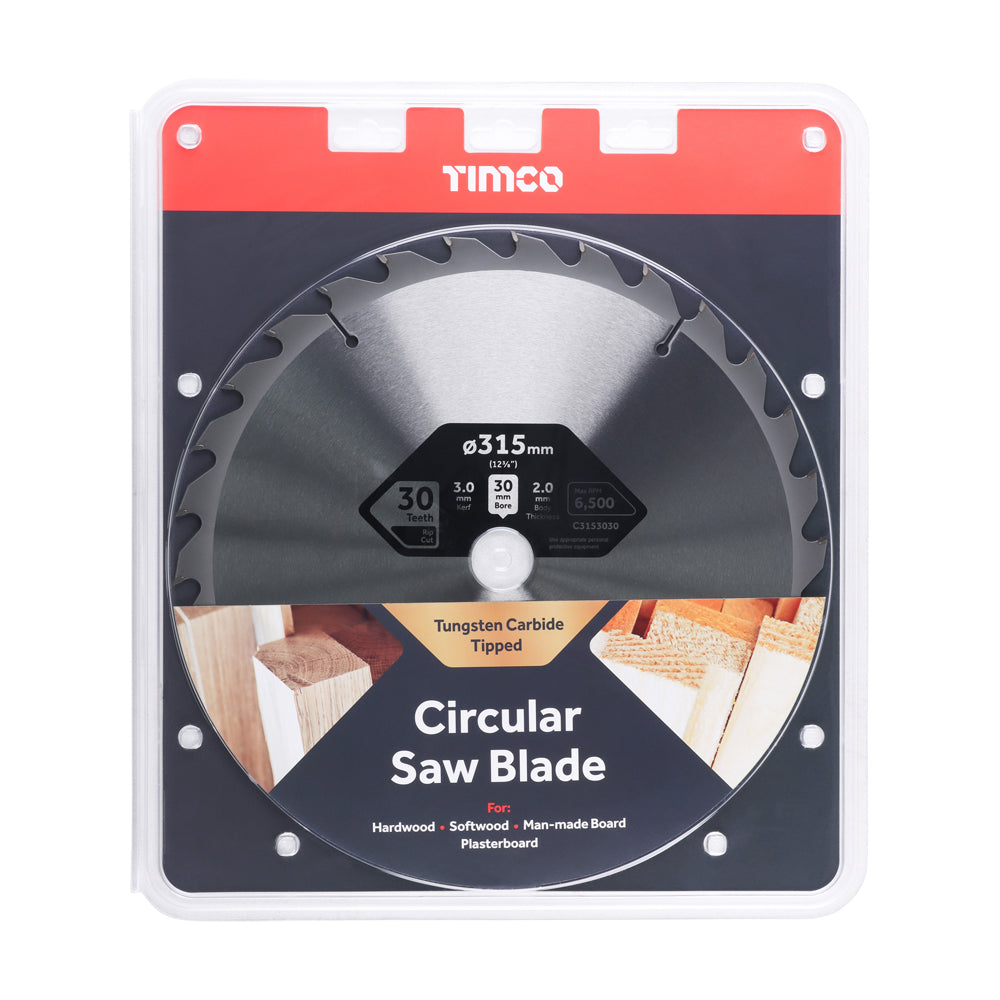 Circular Saw Blade - General Purpose - Coarse/Medium | 315 x 30 x 30T additional image 2