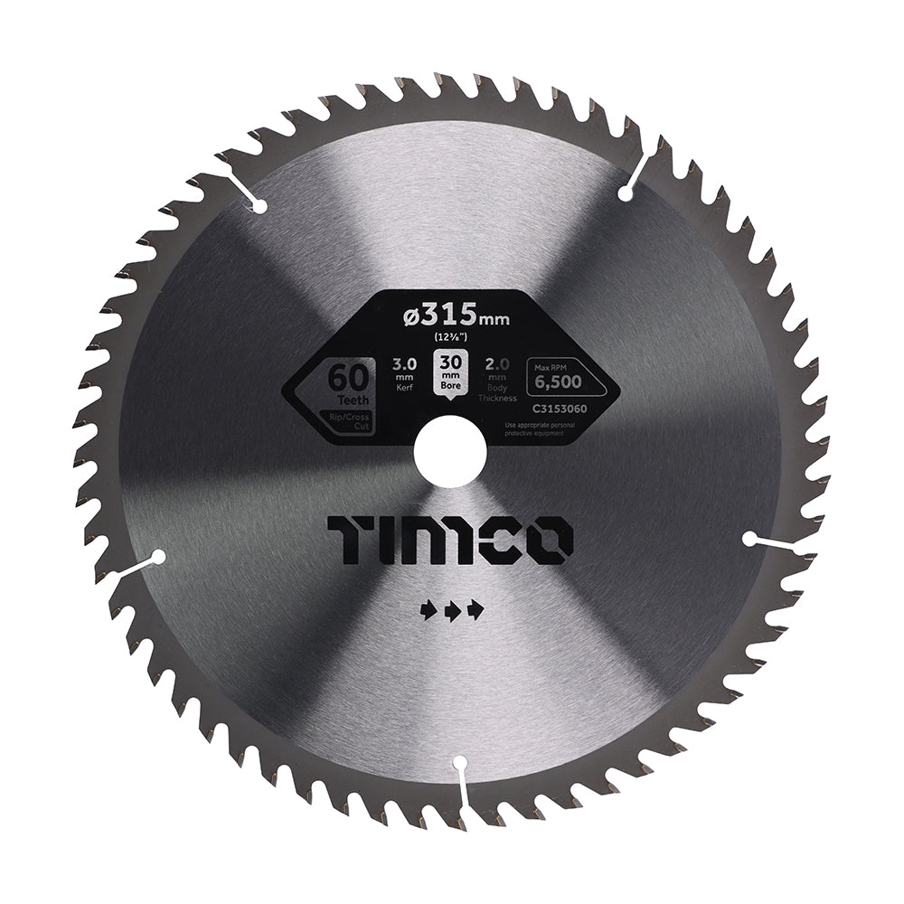 Circular Saw Blade - Trimming/Crosscut - Medium/Fine | 315 x 30 x 60T product image