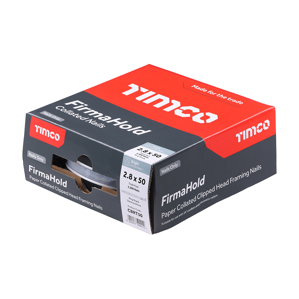 FirmaHold Collated Clipped Head Nails - Trade Pack - Ring Shank - Bright | 2.8 x 50 additional image 2