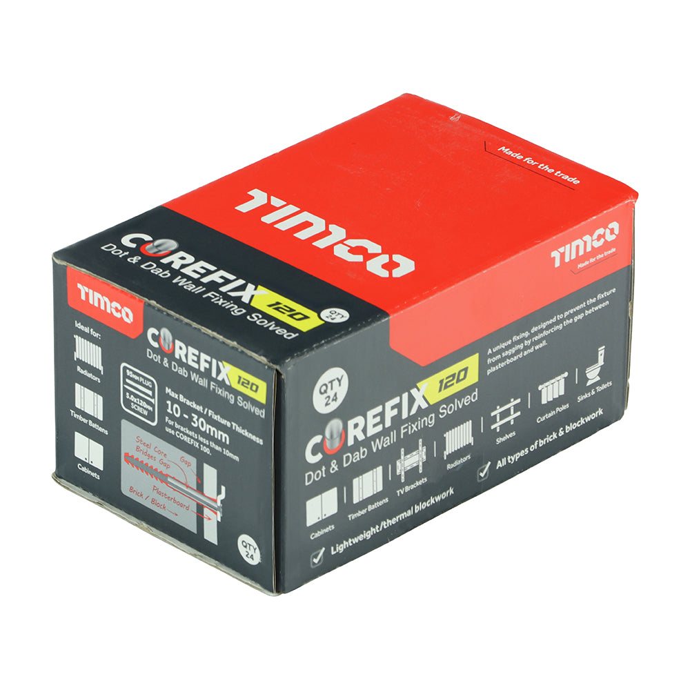 Corefix 120 Dot & Dab Wall Fixing | 5.0 x 120 | Box | Pack of 24 additional image 2