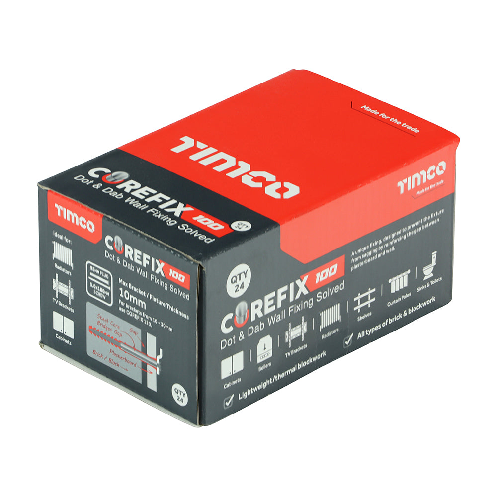 Corefix 100 Dot & Dab Wall Fixing | 5.0 x 100 | Box | Pack of 24 additional image 2