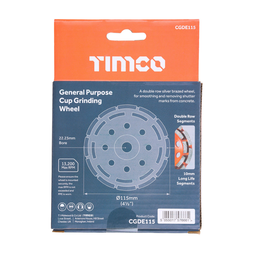 General Purpose Cup Grinding Wheel | 115 x 22.2 additional image 3