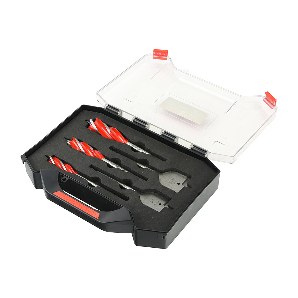 Carpenter's Speed Auger & Flat Wood Bit Kit | 5pcs additional image 4