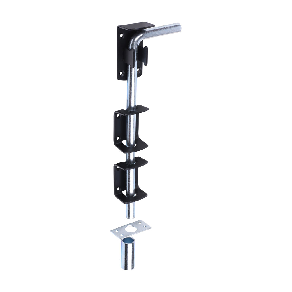 Garage Drop Down Bolt - Black | 12" | Bag | 1 Each | DDB12BP product image