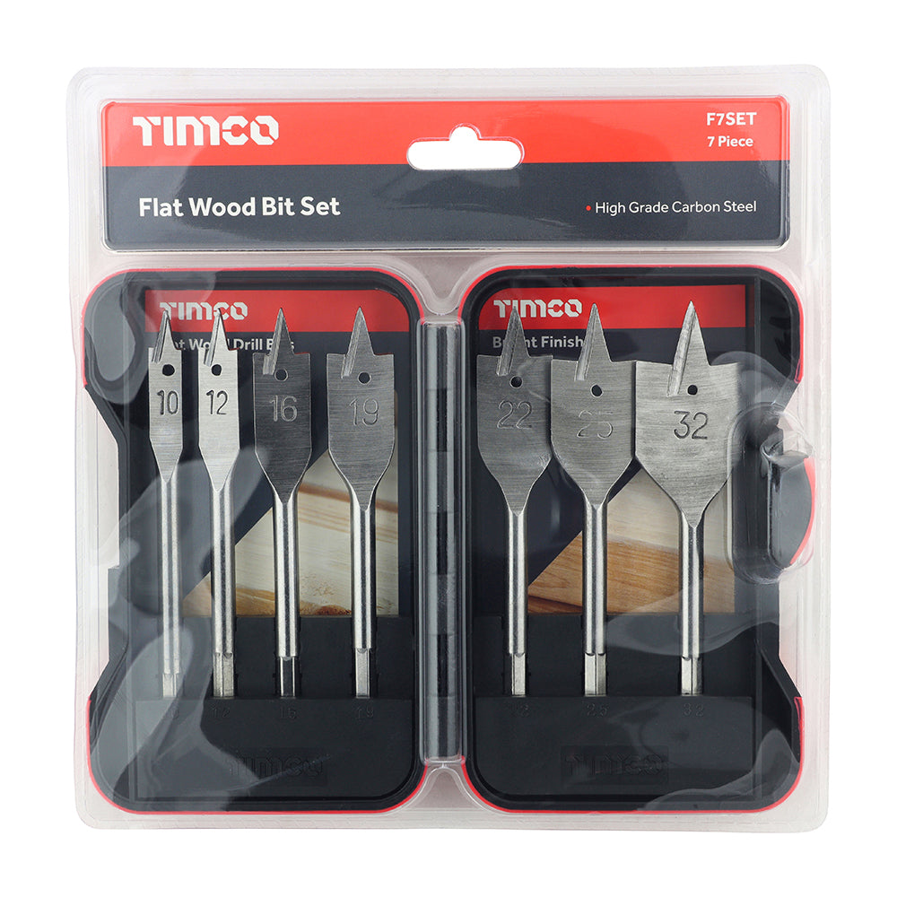 Flat Wood Bit Set | 7pcs additional image 2