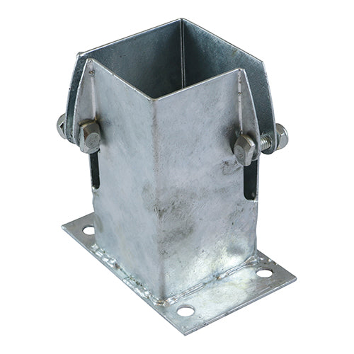 Flush Fit Bolt Down Shoe - Bolt Secure - Hot Dipped Galvanised | 75mm product image