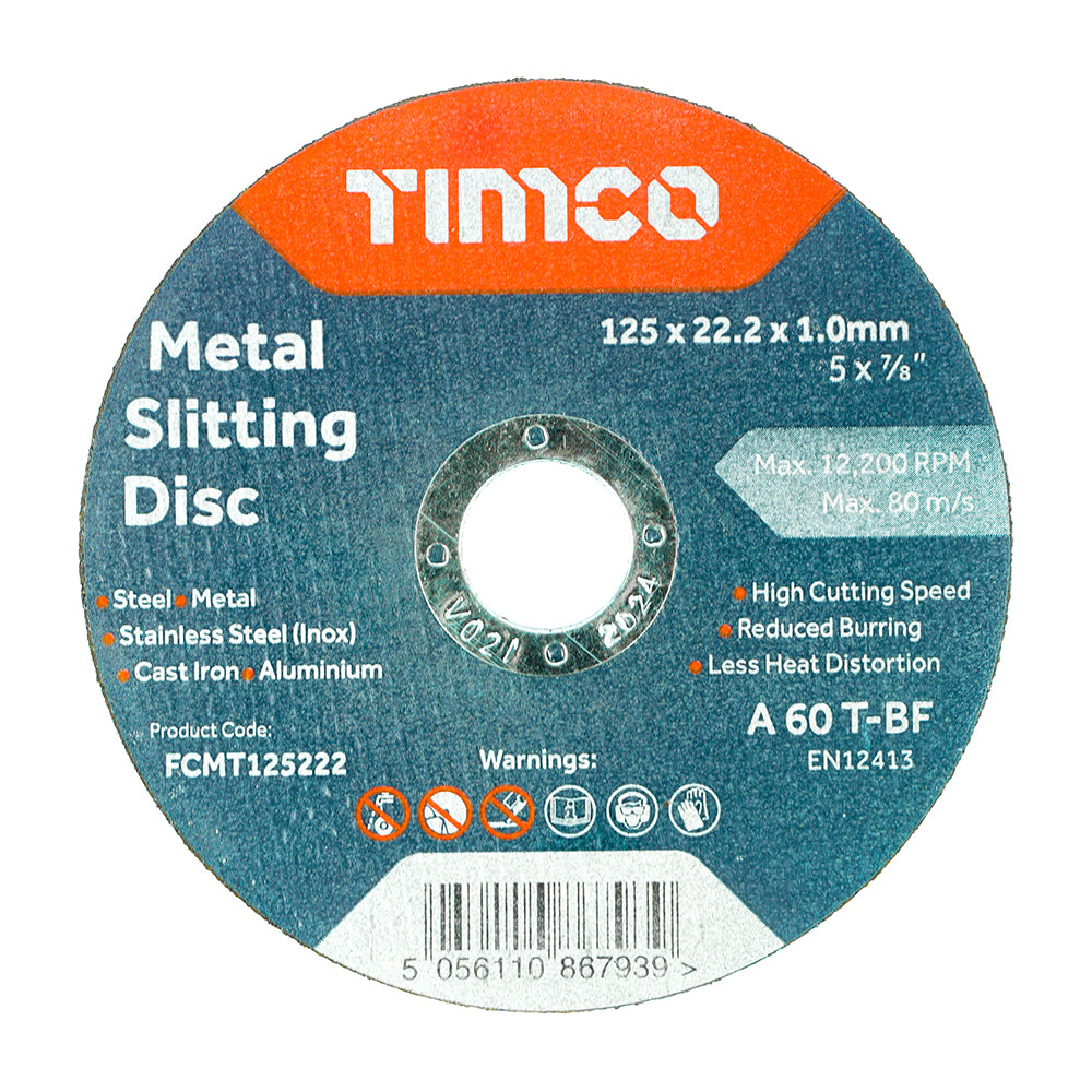 Bonded Abrasive Disc - For Cutting | 125 x 22.2 x 1.0 product image